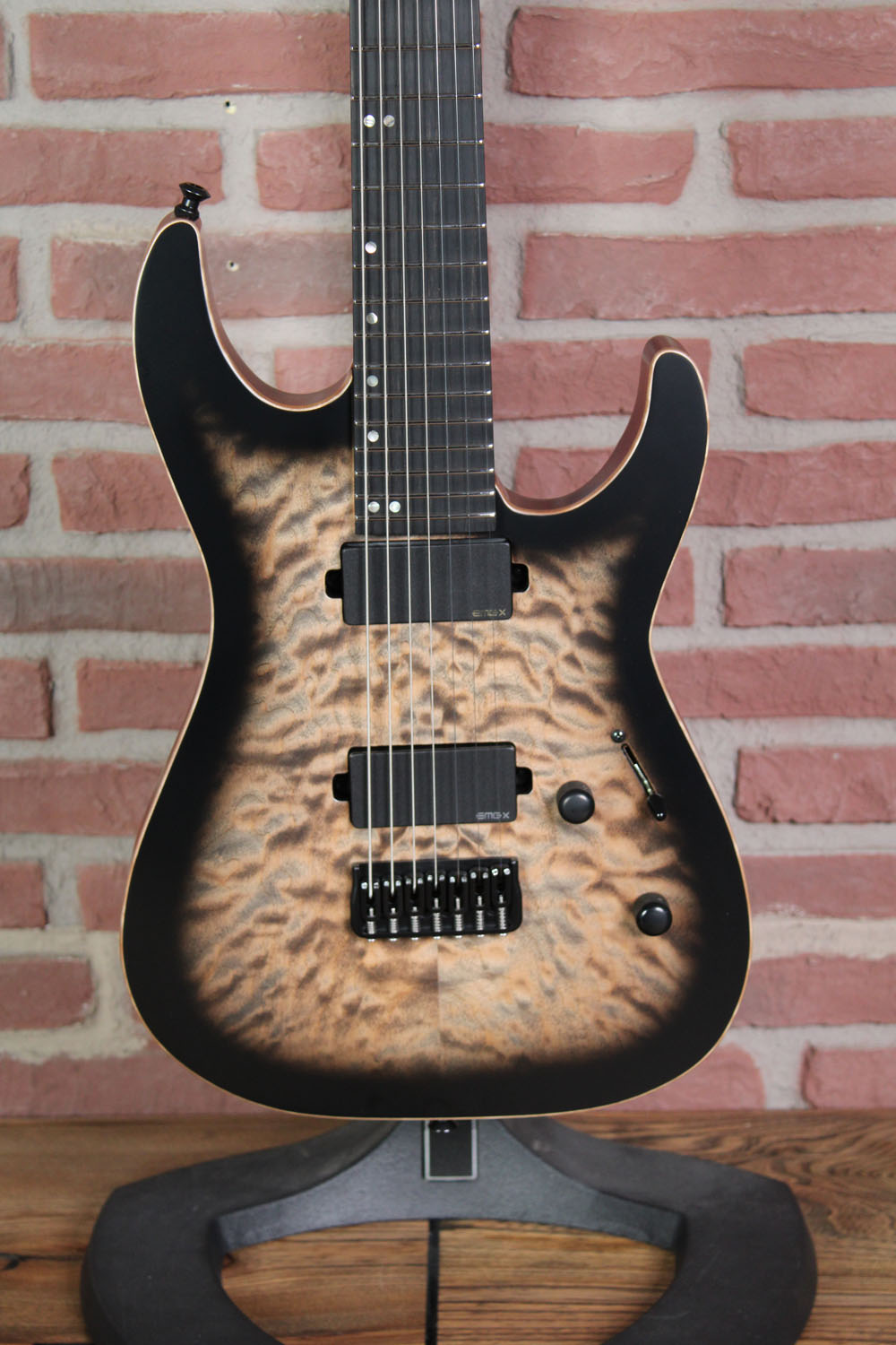 USA M-7 Baritone See  Thru Black Sunburst EMG